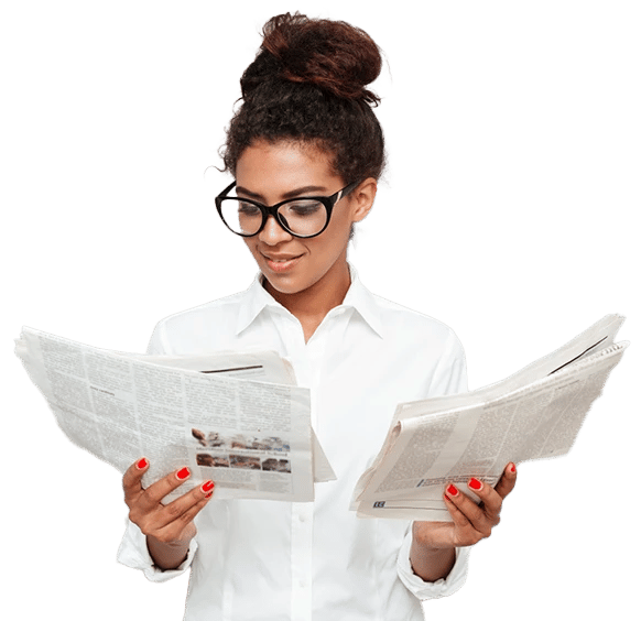 Finmatics_Frau_Newspaper