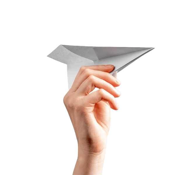 Finmatics_Hand_mit_Papierflieger