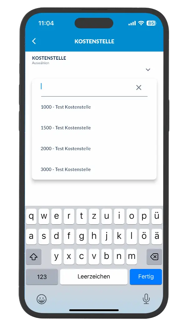 MobileApp_Kostenstellen